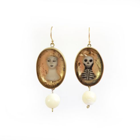 Memento Mori Earrings Oval