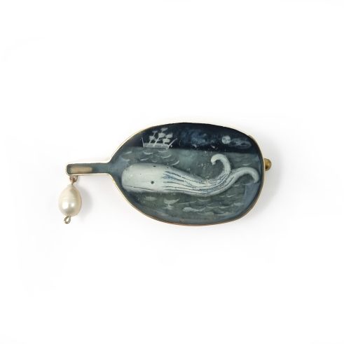 Whale in a Bottle Brooch