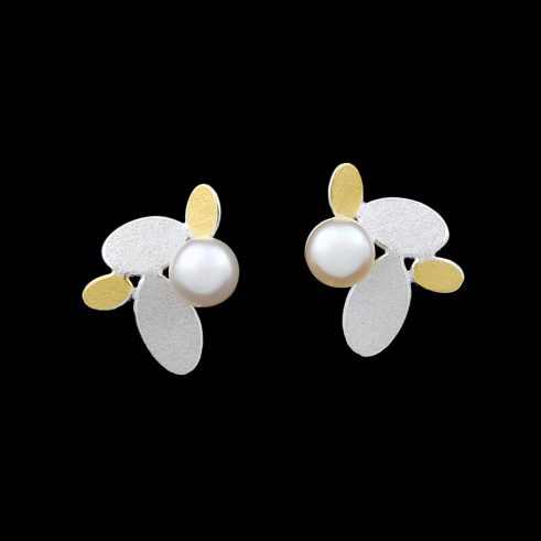 Mixed Oval Pearl Earrings