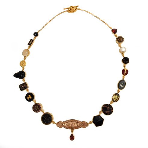 Victorian Brooch Charm Necklace