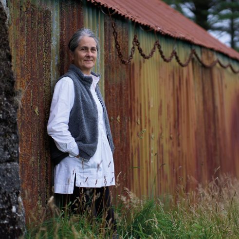 Patricia Shone outside her studio, Skye