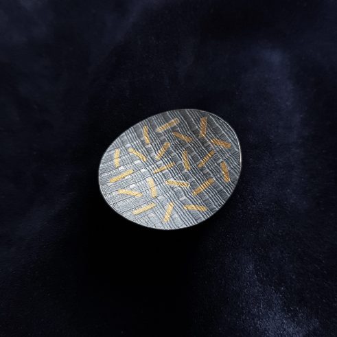 Linen Print Ring III