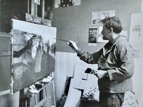 James Morrison in his Montrose studio, c.1965