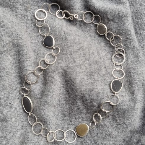 Pebble and Hoop Necklace