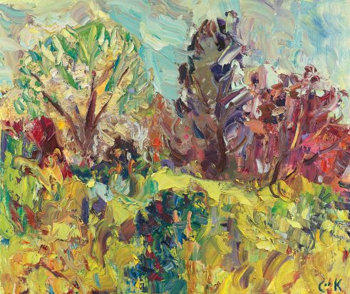 Trees by a Wheat Field