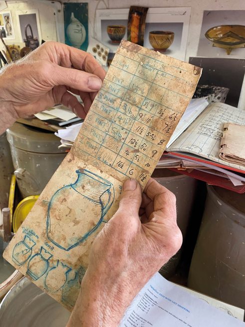 Clive Bowen in his studio