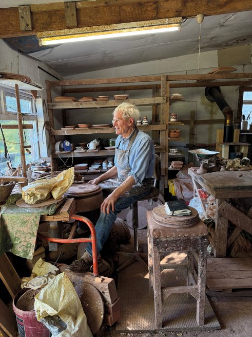 Clive Bowen in his studio at Shebbear