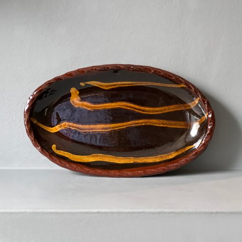 Pressed Long Oval Serving Dish I