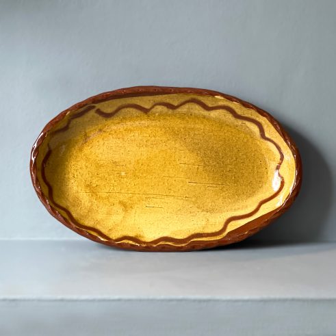 Pressed Long Oval Serving Dish II