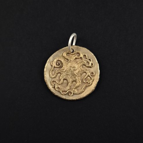 Bronze Octopus Pendant