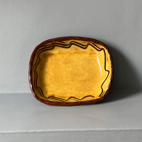 Rectangular Dish (yellow/brown)