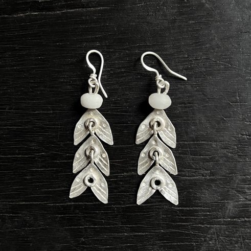 White Jade Earrings