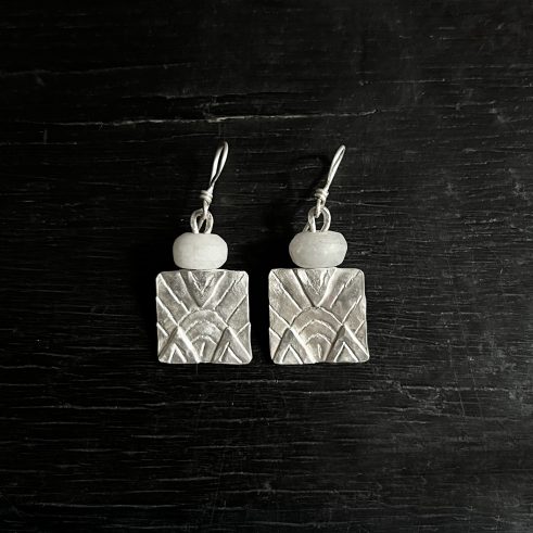 White Jade Earrings
