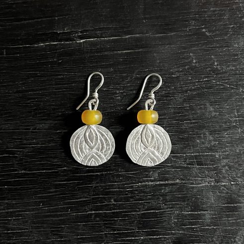 Yellow Agate Earrings II
