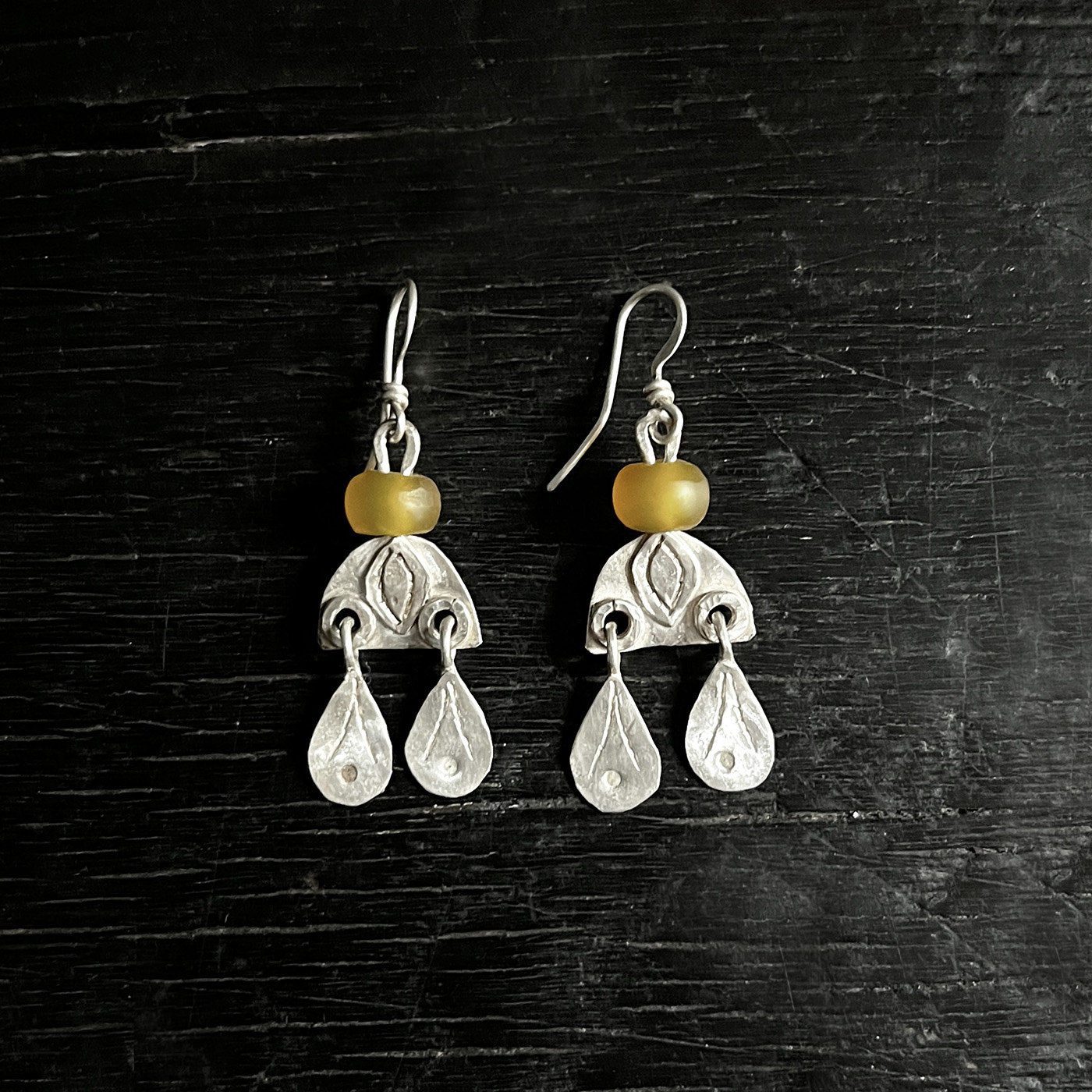 Yellow Agate Earrings I