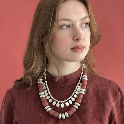 Carnelian Necklace with Oval Beads