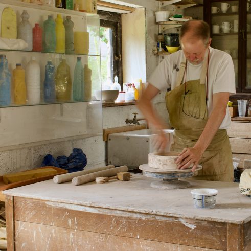 Philip Eglin in his studio