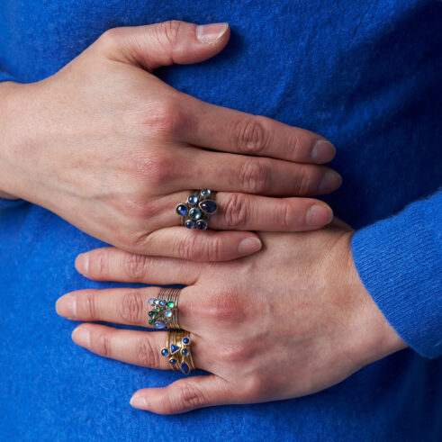 Ringset (7 part), 2005, Ringset (10 part), c.1987 and Ringset (7 part)