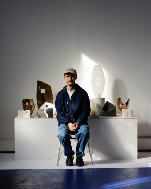 Oliver Cook in his studio