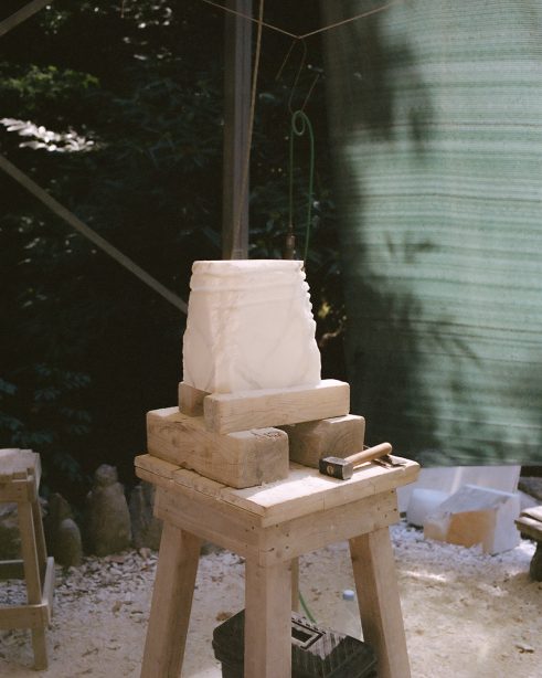 Oliver Cook; Stone Carving in Pietrasanta I
