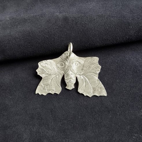 Poplar Hawk Moth/Green Man Pendant
