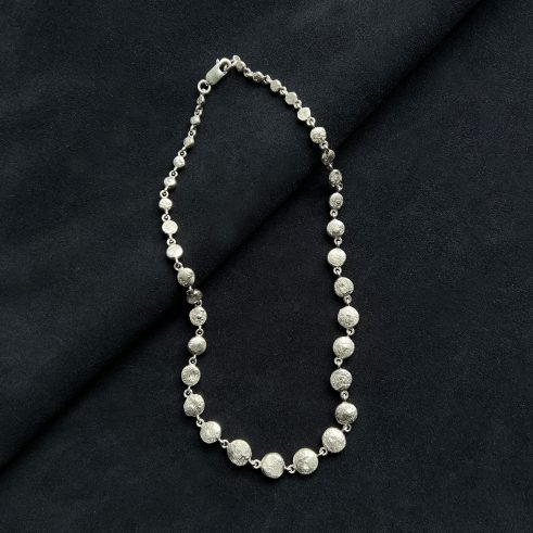 Ballsy Graduated Silver Bead Necklace
