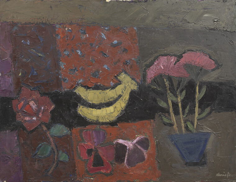 Still Life with Bananas and Flowers