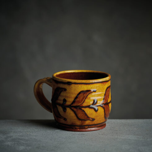 Autumn Leaf Mug, Open, Honey