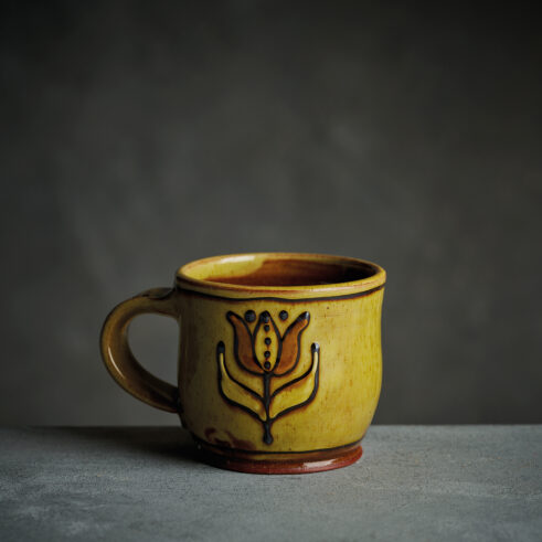 Tulip Mug, Open, Green