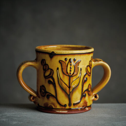 Tulip Tyg, Two Handles, Yellow