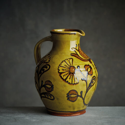 Tulips and Scaevola Jug, Green
