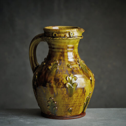 Bellied Sprig and Plook Jug, Medium, Green