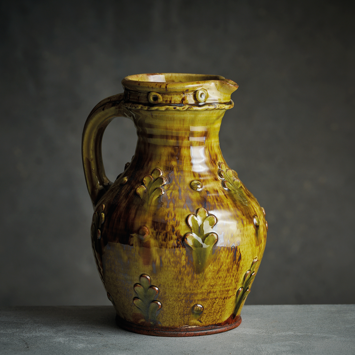 Plook Bellied Sprig and Plook Jug, Medium, Green by Douglas Fitch & Hannah ...