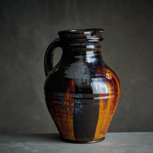 Bellied Black and Honey Jug, Medium