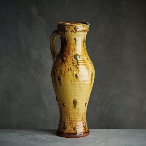 Large Baluster Jug with Sprigs, Pale Yellow