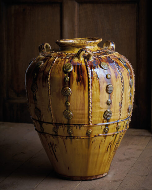 Applique Jar, Yellow