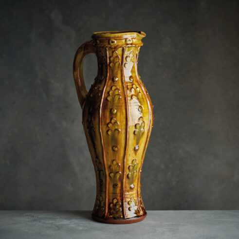 Large Applique Baluster Jug with Florets