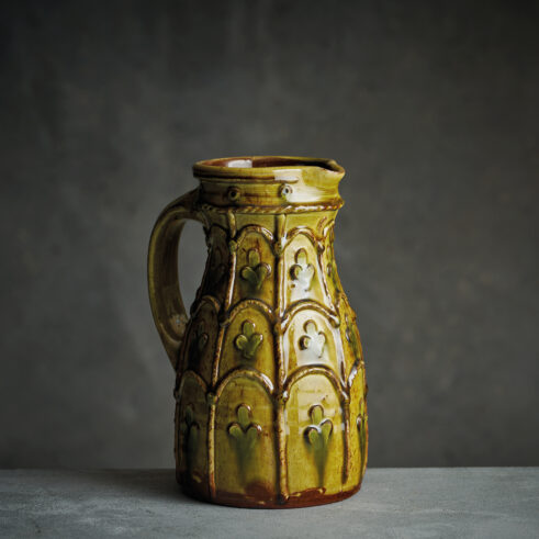 Applique Tapered Jug, Medium, Green