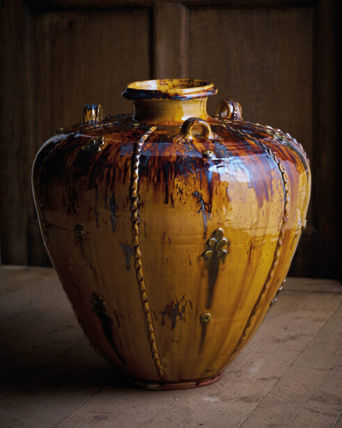 Bulbous Applique Jar, Honey