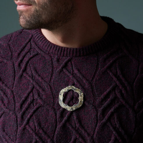 Fired with Gold Brooch