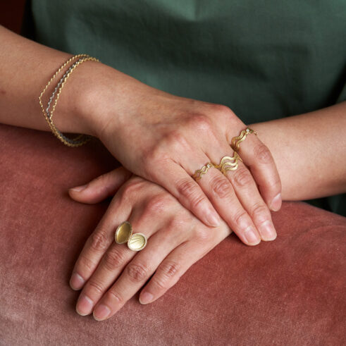 Selection of Jacqueline Mina rings and bangles