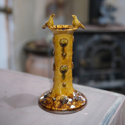 Birdie Candlestick II, Tall, Honey