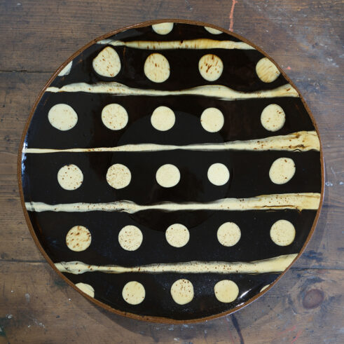 Abstract Dish, Black IIII