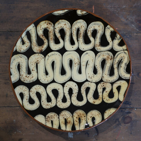 Abstract Dish, Black IV