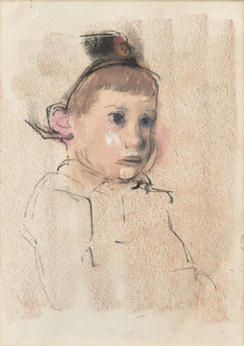 Head of Wide-Eyed Little Girl