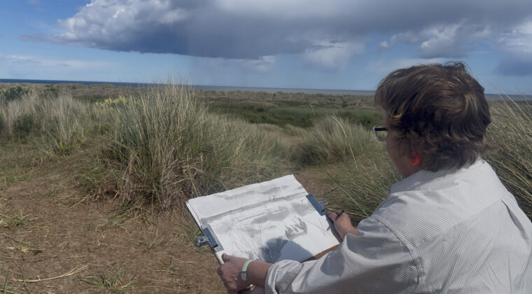Kate Downie at Tentsmuir, Fife, 2026