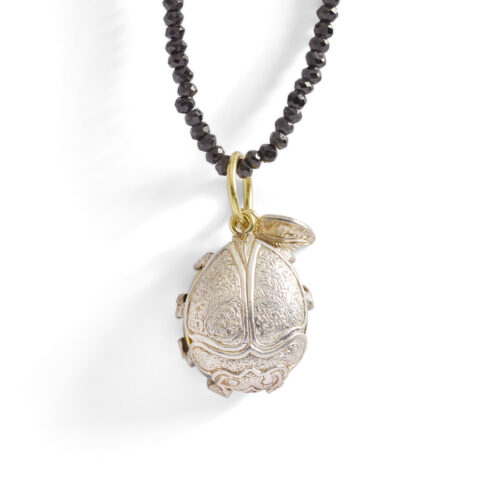 Scarab Beetle Pendant with Grey Star Sapphire