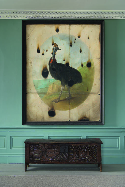 Burnt Cassowary, After Oudry, 2013-15 in a New Town home, Edinburgh