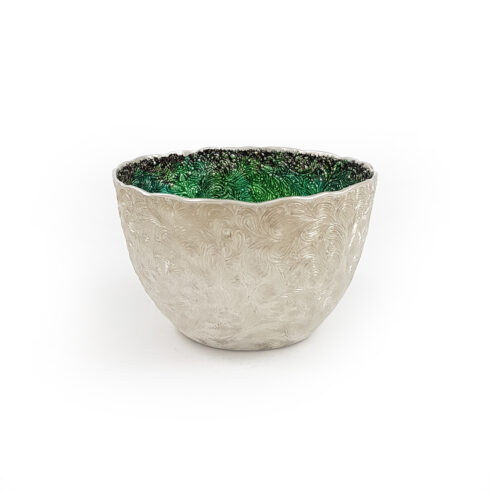 Paisley Scroll Bowl V, Electroformed and Enamelled