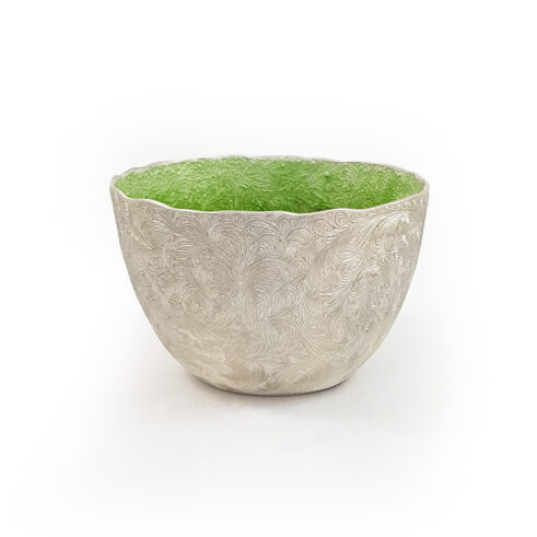Paisley Scroll Bowl VI, Electroformed and Enamelled